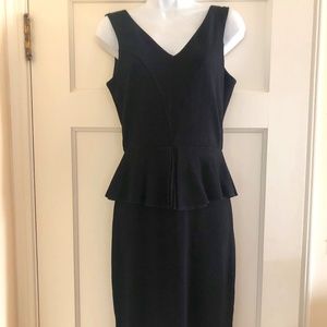Ganni black knit  sleeveless sheath dress, size S